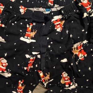 Old Navy Pajama Bottoms - Santa and Reindeer Print